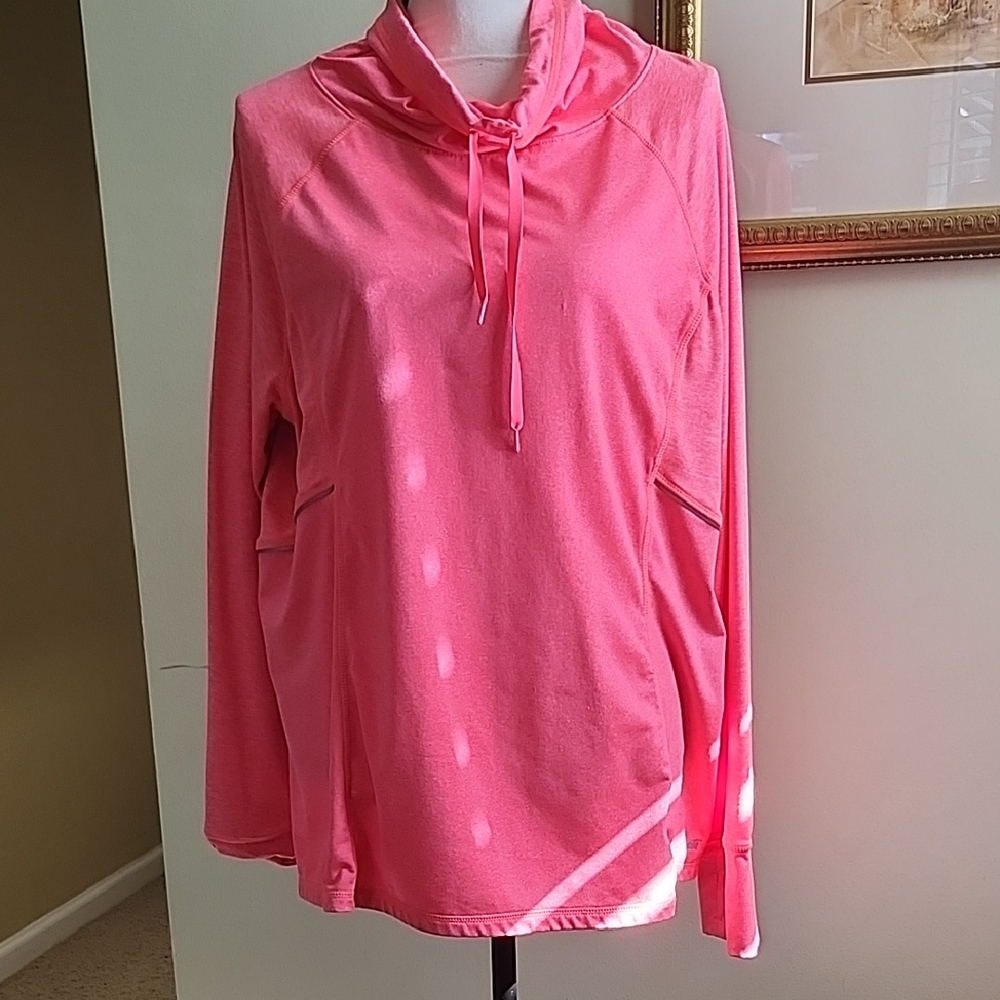 Flourescent Pink AVIA high Collared Athletic Pullover